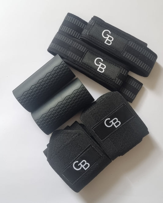lifting straps, thick grips, stiff wrist wraps, main view